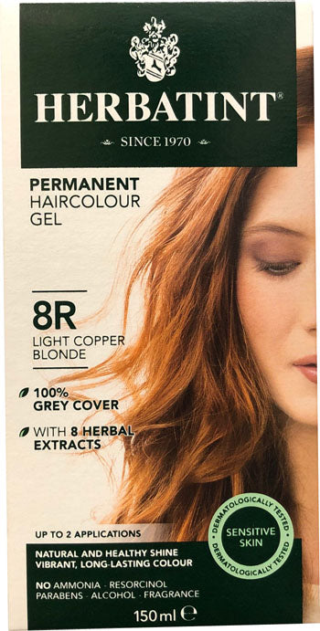 Herbatint Permanent Herbal Haircolour Gel - Light Copper Blonde 8R