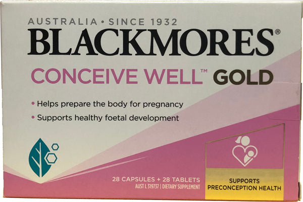 Blackmores Conceive Well Gold 28 Tablets and 28 Capsules