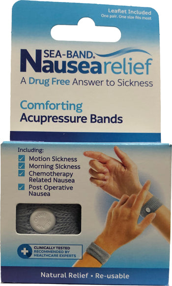 Sea Band Nausea Relief Comforting Acupressure Bands 1 Pair