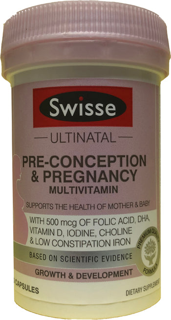 Swisse Pre-Conception and Pregnancy Multivitamin Capsules 60