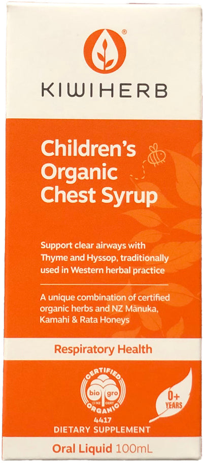 Kiwiherb Organic Children's Chest Syrup With Manuka Honey 100ml