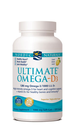 Nordic Naturals Ultimate Omega D3-Lemon - 120 gels
