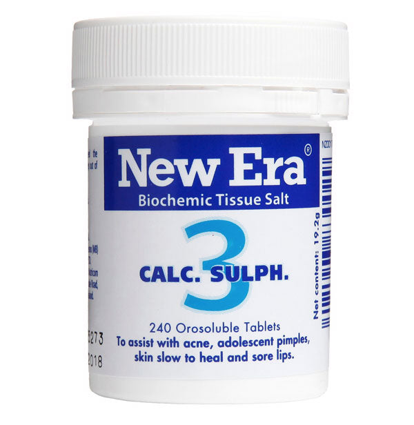 New Era Calc Sulph. Cell Salts (3). 240 Tablets