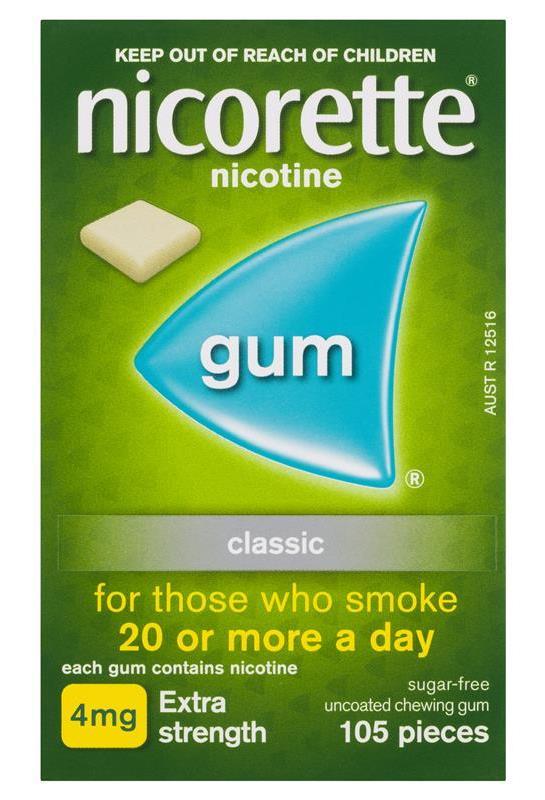Nicorette Nicotine Gum 4mg Plain (15)