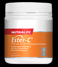 Nutralife Ester C 1000mg with Vitamin D3 Echinacea Chewable Tablets 120