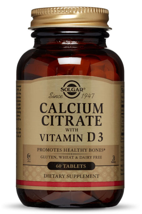 Solgar Calcium Citrate with Vitamin D Tablets 60