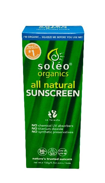 Soleo Organics All Natural Sunscreen, 150 g