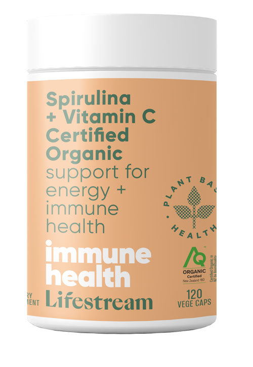 Lifestream Spirulina + Vitamin C Capsules 120