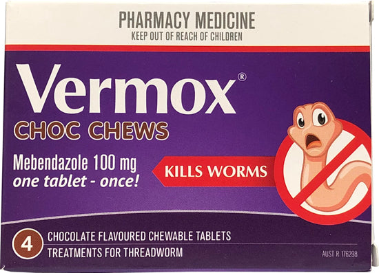 Vermox Chocolate Chews Tablets 4