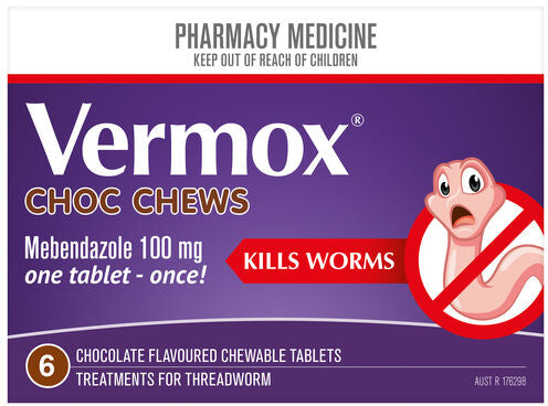 Vermox Chocolate Chews Tablets 6