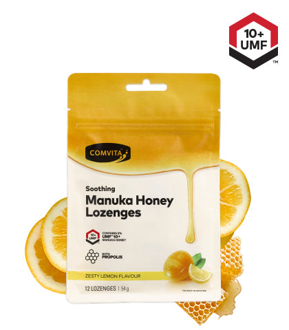 Comvita Manuka Honey Lozenges Zesty Lemon Flavour 12
