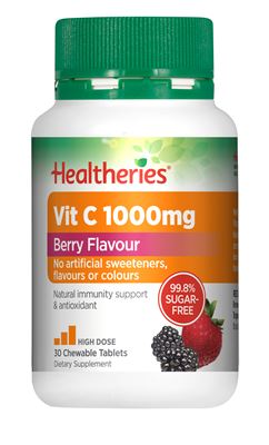 Healtheries Vit C 1000mg chewable tablets, 30 tabs