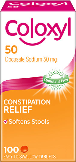 Coloxyl 50mg 100 tablets