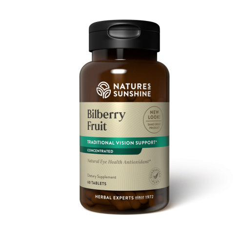Natures Sunshine Bilberry Fruit Tablets 60