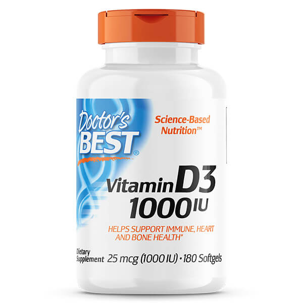 Doctor's Best Vitamin D3 1000iu Softgels 180
