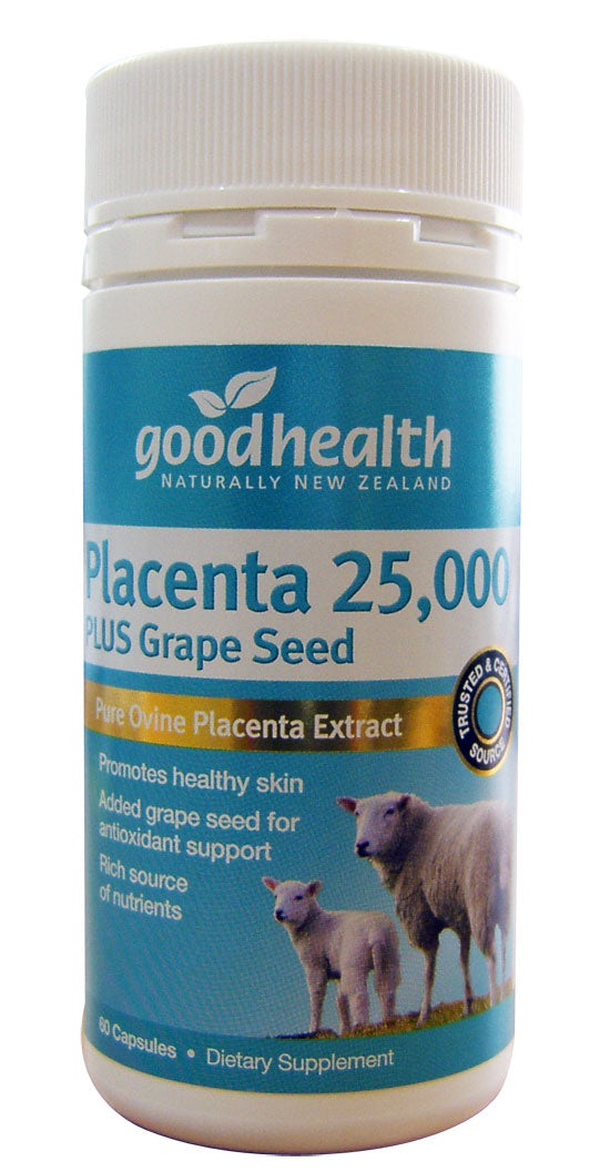 Good Health Sheep Placenta 25000 Plus Grape seed Capsules 60