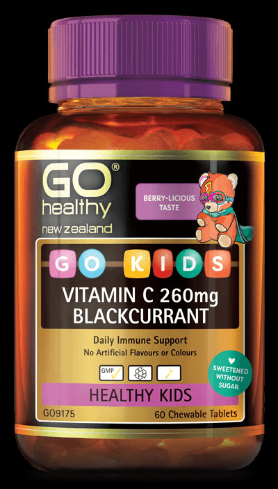 Go Healthy Go Kids Vitamin C 260mg Blackcurrant 60
