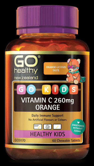 Go Healthy Go Kids Vitamin C 260mg Orange 60