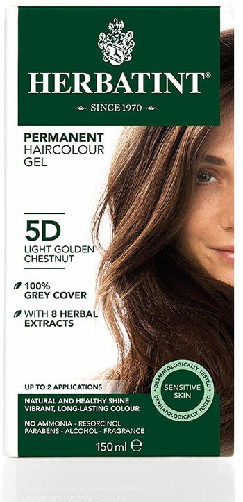 Herbatint Permanent Herbal Haircolour Gel - Light Golden Chestnut 5D