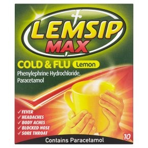 Lemsip MAX Strength Cold & Flu Sachet 10