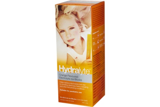 Hydralyte Ice Blocks Orange 16 pack