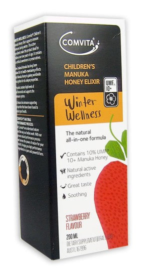 Comvita Childrens Manuka Honey Elixir Strawberry UMF10+ 200ml