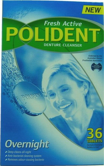 Polident Denture Cleanser Tablets Overnight 36