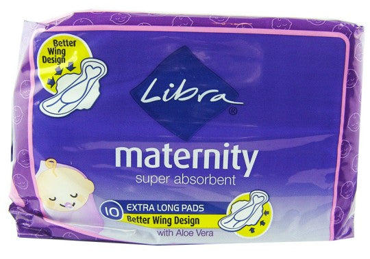 Libra Maternity Super Absorbent Extra Long Pads 10