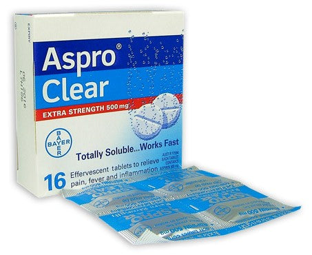 Aspro Clear Extra Strength 500mg Tablets 16