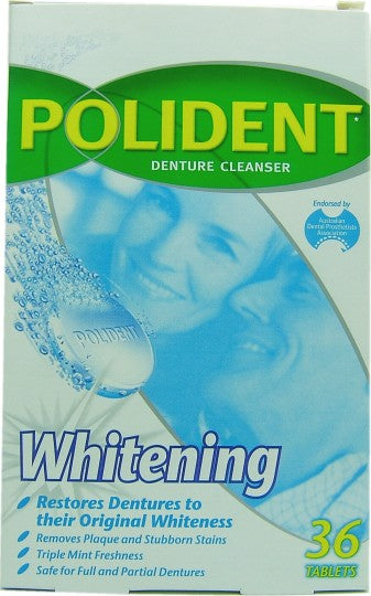 Polident Denture Cleanser Whitening Tablets 36