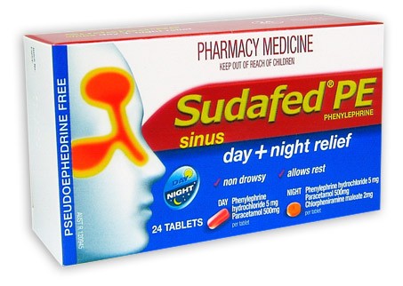 Sudafed PE Day + Night Relief Tablets 24