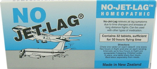 No-Jetlag Homeopathic Tablets 32 (Enough for 50 hours flying time)