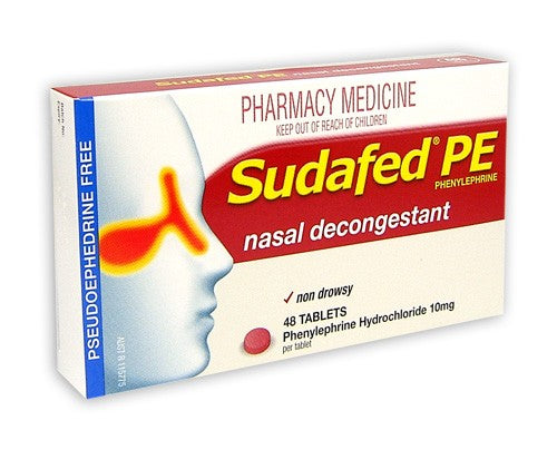 Sudafed PE Nasal Decongestant Tablets 48