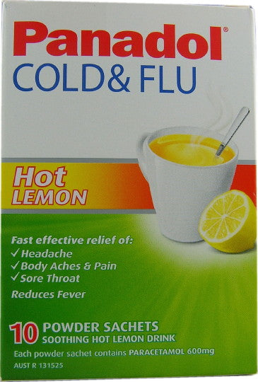 Panadol Cold & Flu Sachets Lemon 10