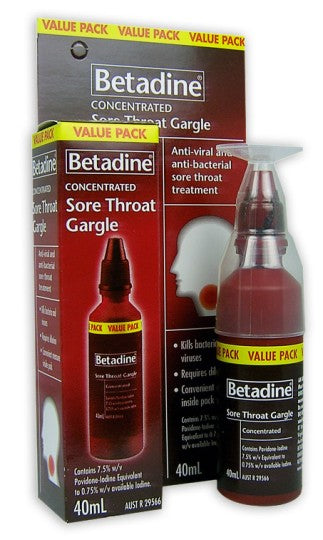 Betadine Sore Throat Gargle 40ml - Value Pack