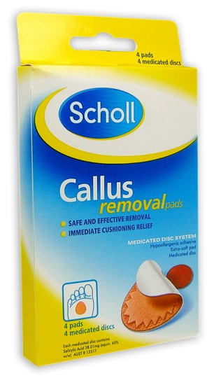 Scholl Callus Removal Pads - 4 Pads/4 Medicated Discs