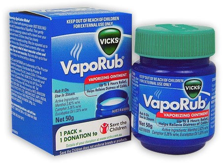 Vicks Vaporub Vaporising Ointment 50g