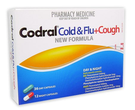 Codral Cold + Flu + Cough Day And Night Capsules 48