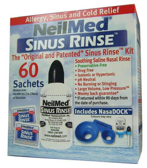 NeilMed Sinus Rinse Kit - Bottle and 60 Sachets