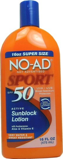 No-Ad Sport Sunblock Lotion 475ml SPF 50.