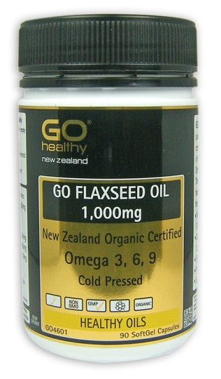 Go Flaxseed Oil 1,000mg Capsules 90