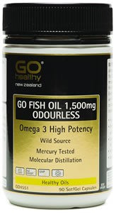 Go Fish Oil 1,500mg Odourless Capsules 90