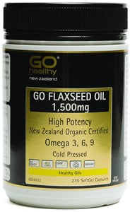 Go Flaxseed Oil 1,500mg Capsules 210