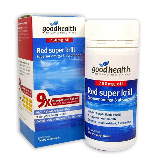 Good Health Red Super Krill 750mg Capsules 60