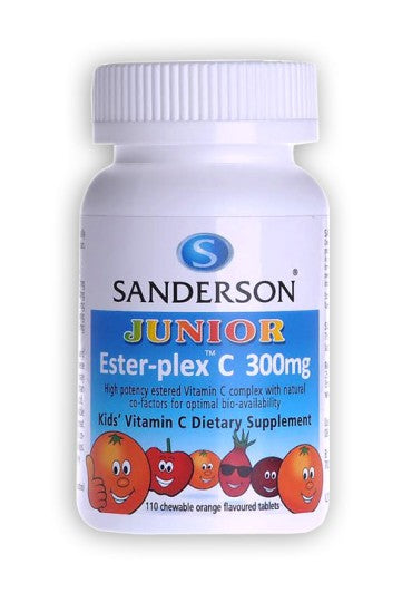 Sanderson JUNIOR Ester-plex Vitamin C 300mg Chewable Tablets 110