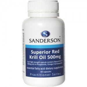 Sanderson Superior Red Krill Oil 500mg Capsules 60