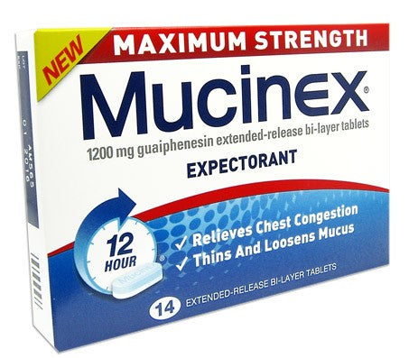 Mucinex Maximum Strength 1200mg Tablets 14