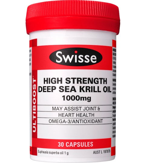 Swisse Ultiboost Deep Sea Krill Oil 1000mg Capsules 30