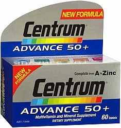 Centrum Advance 50+ Multivitamin & Mineral Tablets 60
