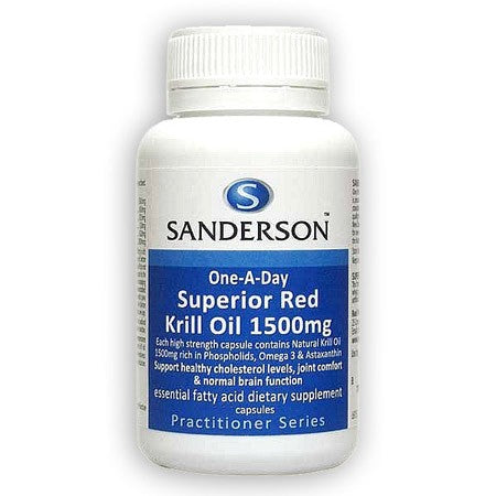 Sanderson Superior Red Krill Oil 1500mg Capsules 60